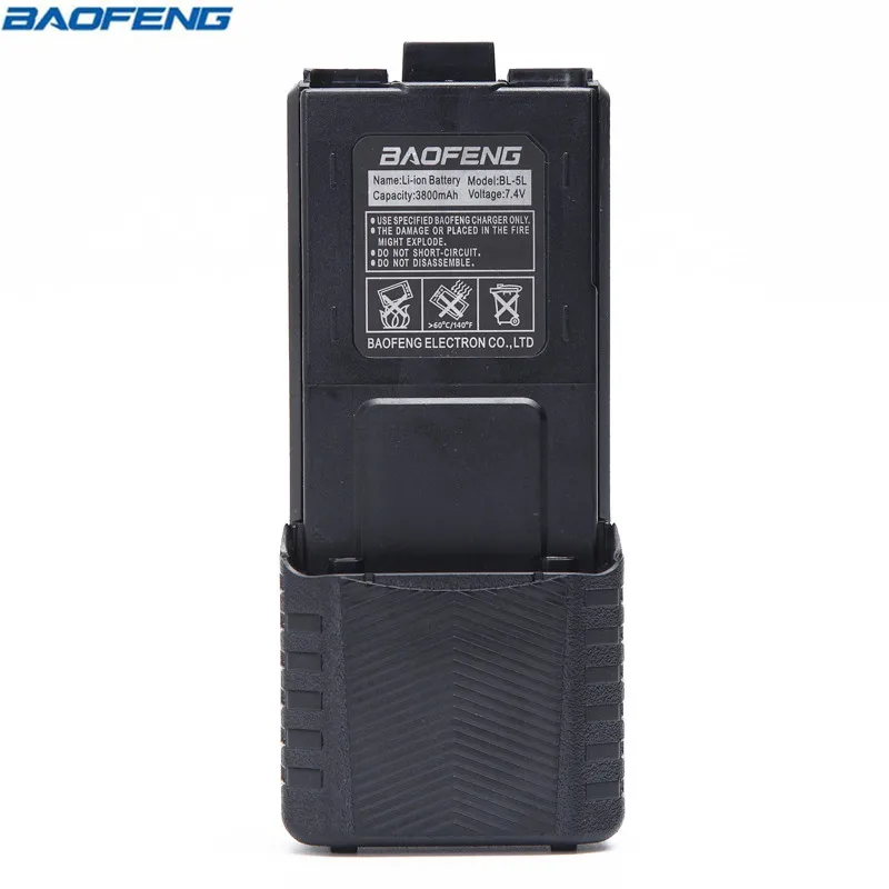 Оригинал BAOFENG UV-5R BL-5L 7,4 V 3800 mAh Li-Ion Батарея для Baofeng Walkie Talkie UV5R УФ 5R серии двухстороннее радио (черный/Камуфляж)