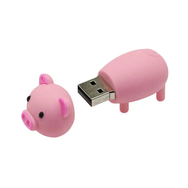 Cute Cartoon Little Pig USB Flash Drive 64GB 32GB 16GB 8GB High Speed Pen Drive Download Memory Stick USB 2.0 Disk Pendrive fastest flash drive