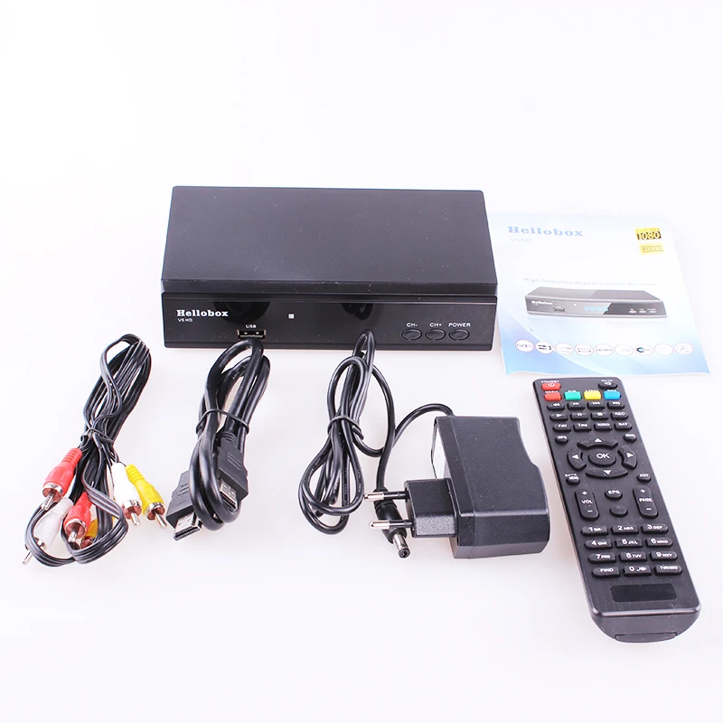 Hello box V5 спутниковый ресивер DVBS2 IP tv онлайн поддержка обновления программного обеспечения CCCAM Newcam Mgcam SCAM 2 года tv BOX