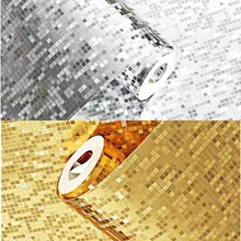 Серебряная Золотая фольга обои Блестящий Декор крафт бумага