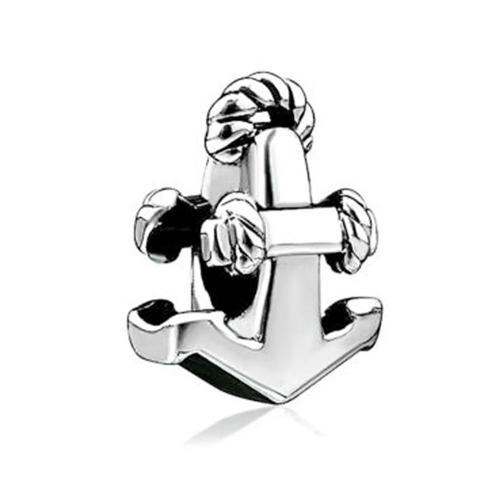 

Free shipping Plated Anchor Rope European Infant Charm Bead Fit Pandora bracelet