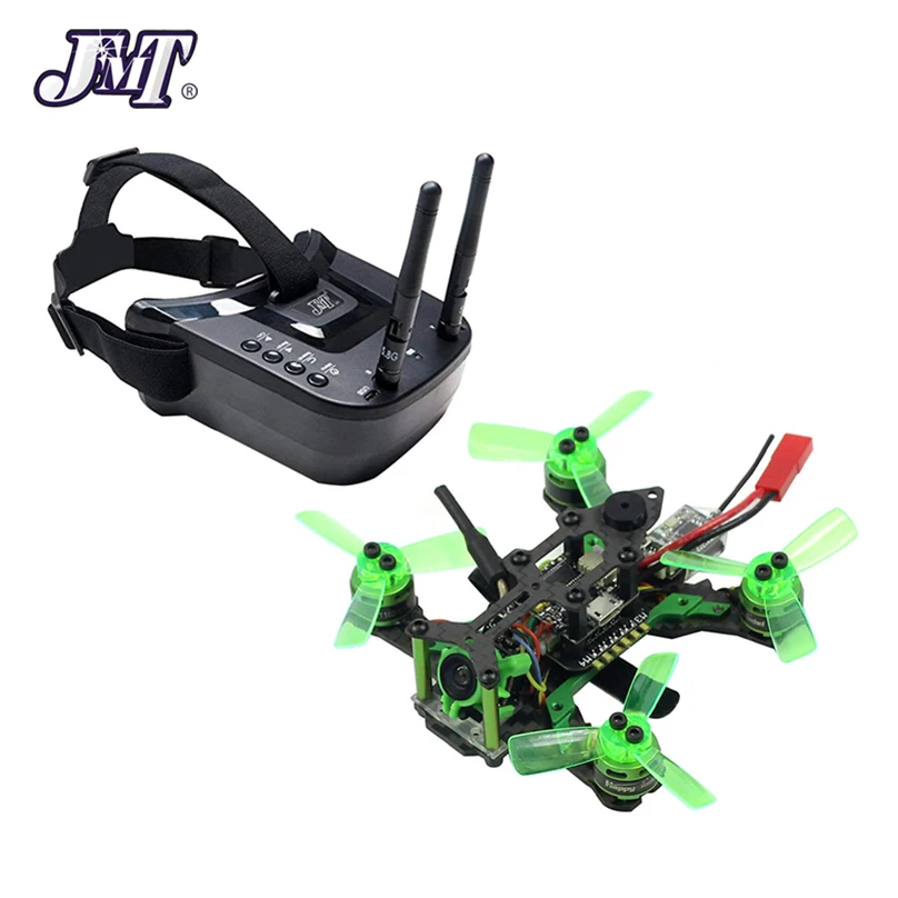 JMT Mantis85 85 мм 5,8G FPV микро гоночный Дрон Квадрокоптер BNF 600TVL камера VTX и двойная антенна 3 дюйма видео очки для FLysky