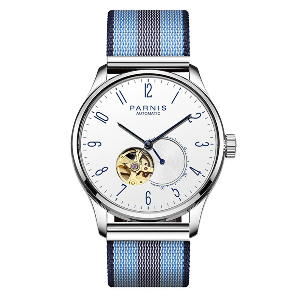 Parnis Business Seriers Mens 100m Waterproof Hollow-out Classic Fashion Automatic Self-Wind Mechanical Watch Wristwatch Parnis Business Seriers Mens 100m Waterproof Hollow-out Classic Fashion Automatic Self-Wind Mechanical Watch Wristwatch