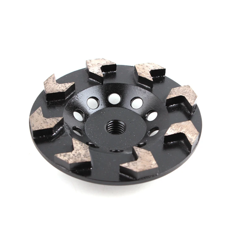 GD36 Top Sharp Grinding Pad 5 Inch Diamond Cup Wheel with 8 Arrow Segments for Concrete Terrazzo Floor 9PCS | Инструменты