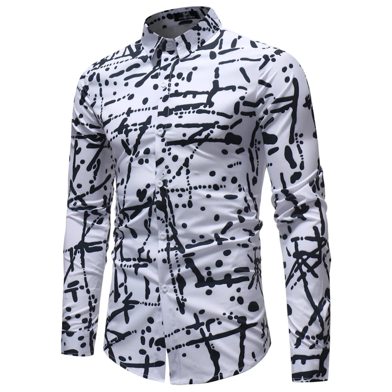 M-5XL 2018 New Summer Casual Floral Shirt Men Slim Fit Shirts For Men Clothing Men Hawaiian Shirt C072