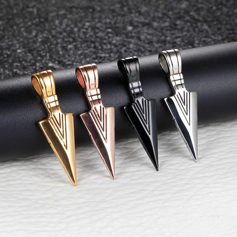 

Stainless Steel Warrior's Spear Man Men Necklaces Chain Pendants Punk Rock Hip Hop Creativity for Male Boy Fashion Jewelry Gift