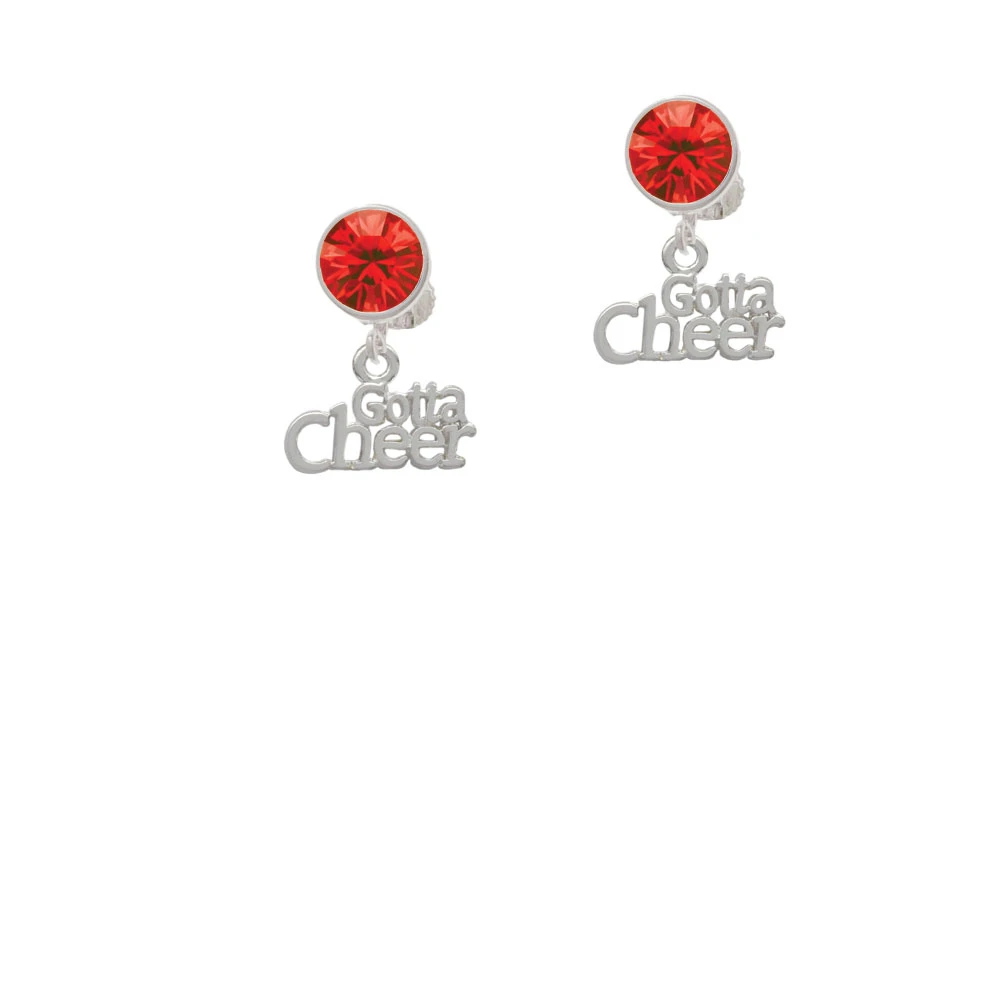 Gotta Cheer Crystal Clip On Earrings (4)