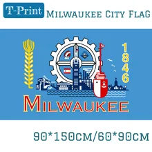 3x5ft polyester полиэстер город флаг Милуоки 90*150 см 60*90 см Состояние Висконсин баннеры для украшения