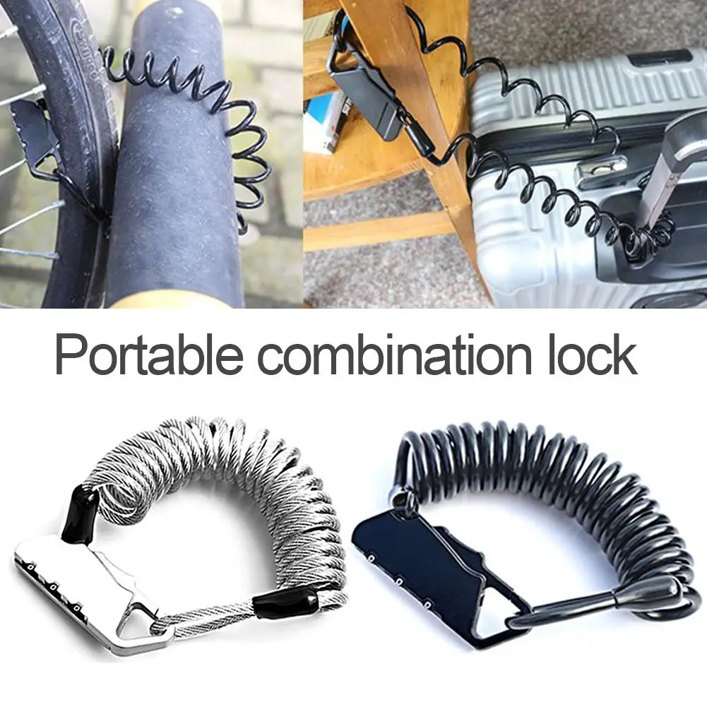 

Bicycle Motorcycle Anti-theft Lock Portable Combination Lock 3-Digit Password Setting Helmet Lock Motorcycle Bike Accessories