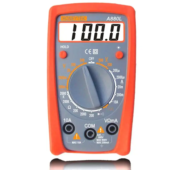 HONEYTEK A880L mini multimeter, simple and practical multimeter with