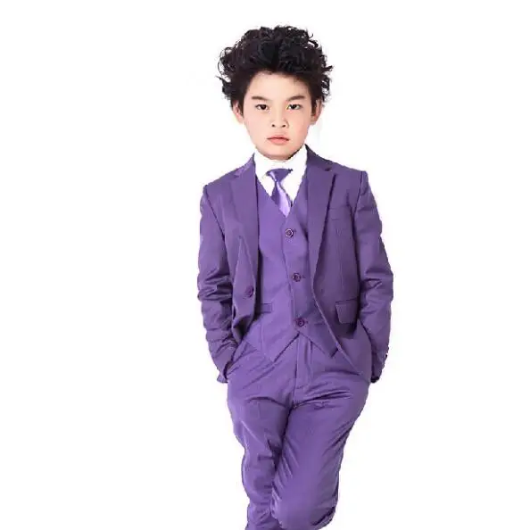 Новейший детский черный костюм праздничная одежда для мальчиков смокинги с отворотом, детский фрак, детские костюмы для свадебного торжества, Длинные смокинги по индивидуальному заказу - Цвет: as picture