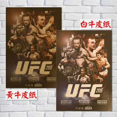 UFC MMA/крафт-бумага/наклейки на стену/постер для бара/кафе/Ретро плакат/декоративная живопись - Цвет: Темно-серый