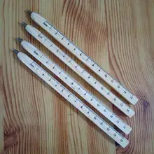 100 шт./лот ручной деревянный окружающей правитель ручной Многофункциональный Шариковая ручка, хороший подарок