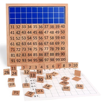 

abay 2019 hot 1 - 100 Wood Counting Board Consecutive Numbers Mathematics Teaching Toy WB-80