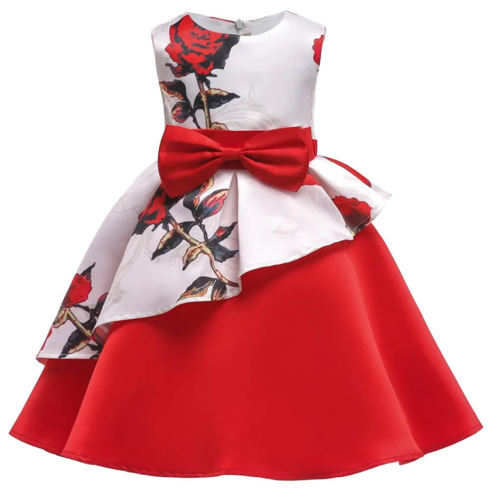 Одежда для маленьких девочек элегантное платье принцессы с бантом для девочек на день рождения и свадьбу, праздничные платья детское платье-пачка, костюм