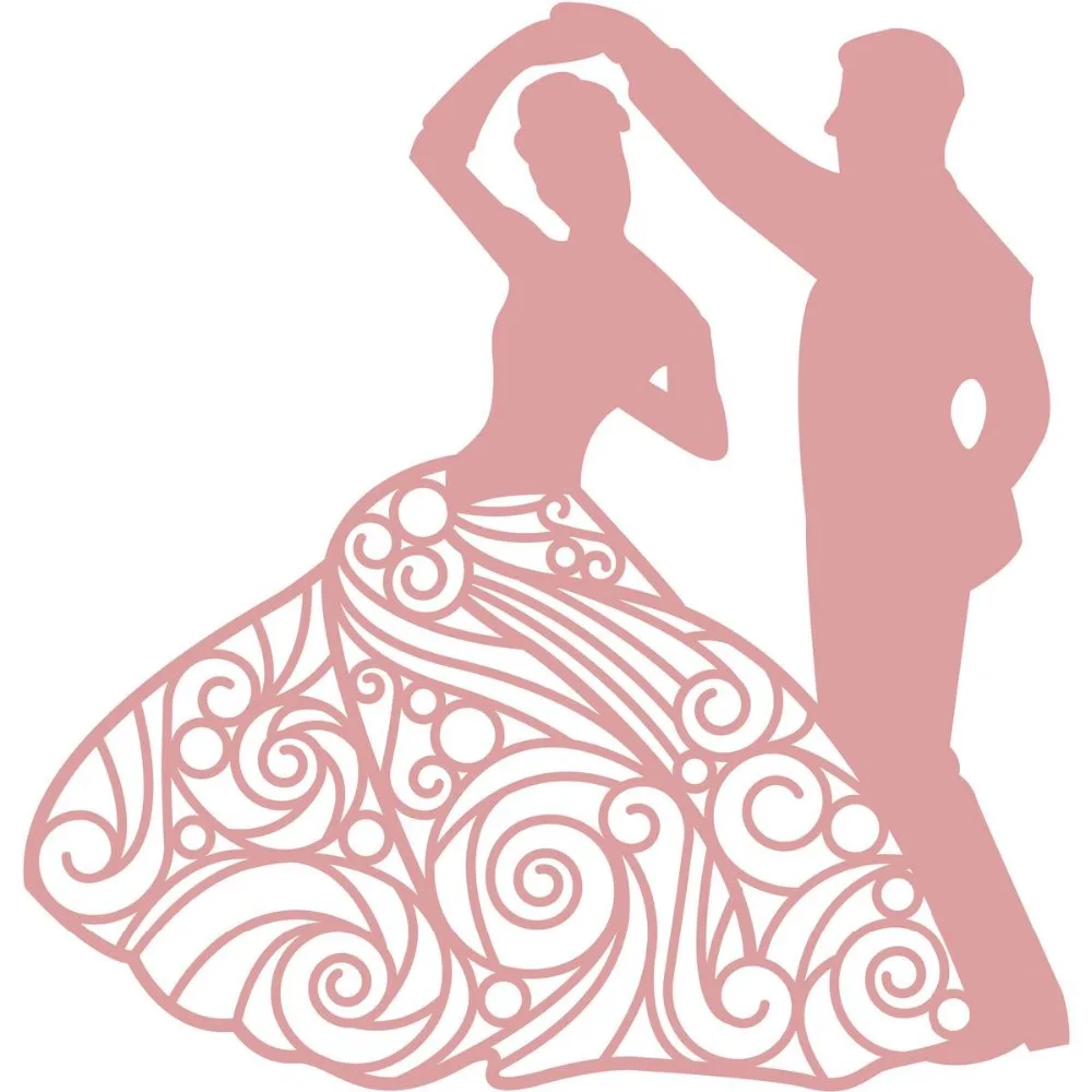 

Bride & Groom Dancing Metal Cutting Dies For DIY Scrapbooking Craft Paper Card Decorative Etched Die Embossing Die Cuts New 2019