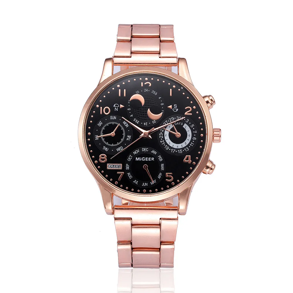 Новые деловые мужские часы с кристаллами, браслет из нержавеющей стали, аналоговые кварцевые наручные часы, мужские часы# TY