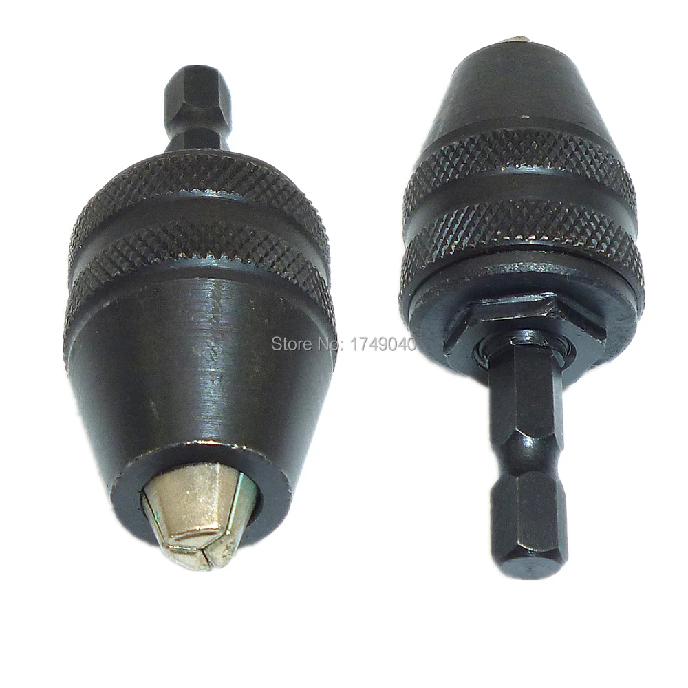 1/4" Inch Keyless Drill Bit Chuck Quick Change Adapter Converter Hex