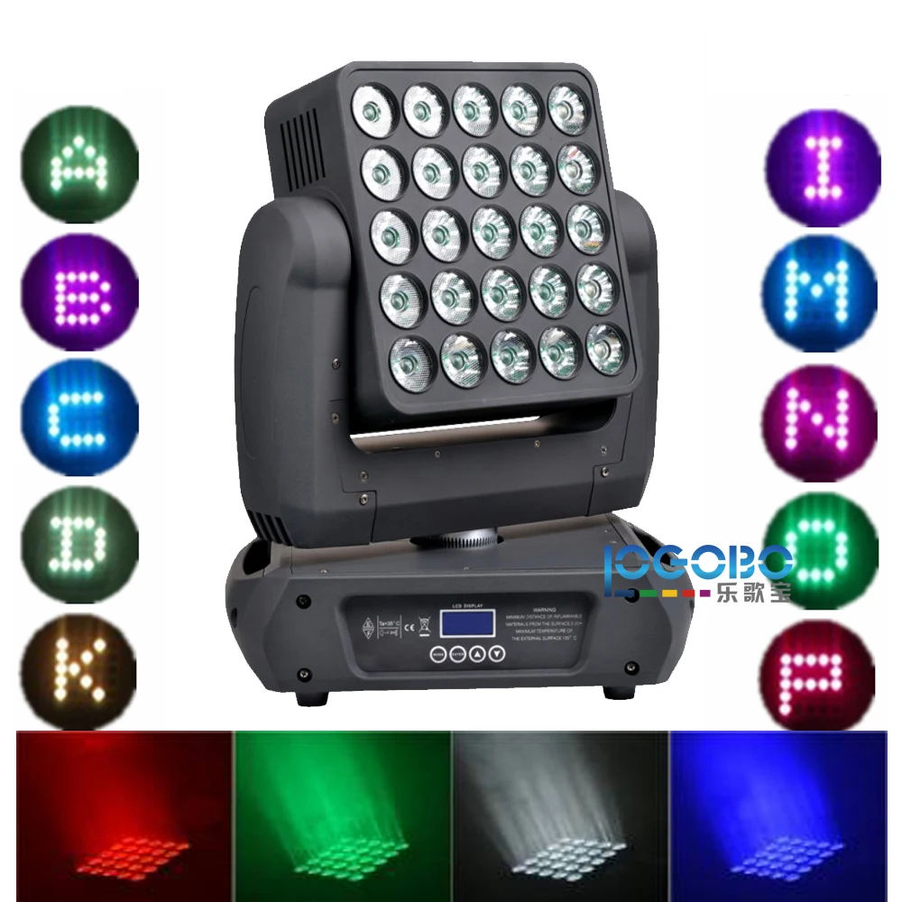 

Fast Shipping 25x12W Moving Head Matrix Light RGBW 4in1 Dmx Led Stage Lighting DMX Stage Light Professional Stage & DJ Blinker