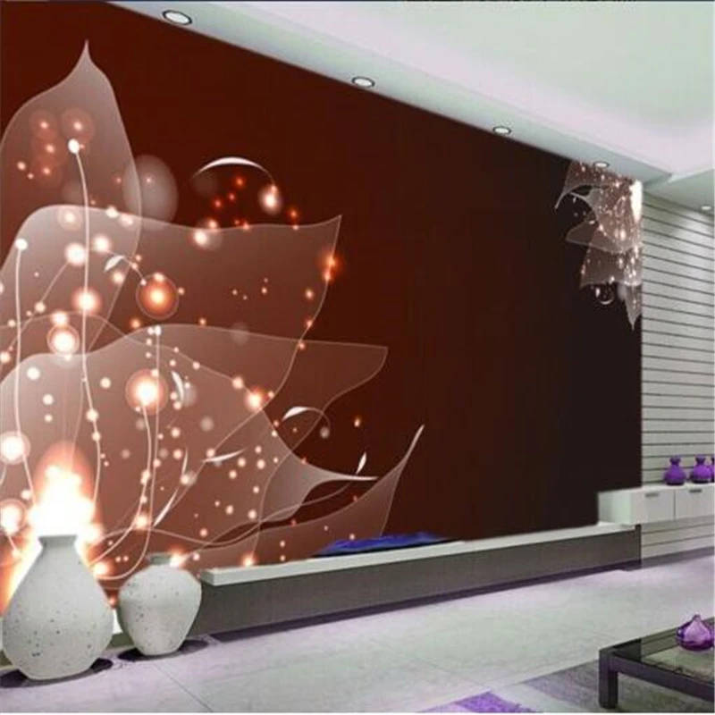 

US spot light flower Papel De Parede Para Waterfall Tv Background Large Mural Sofa Stereoscopic Photography Landscape Wallpaper