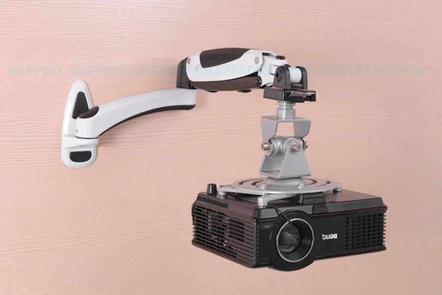 PR03B Aluminum Alloy 360 Degree Projector Wall Mount Full Motion Retractable Universal Projector