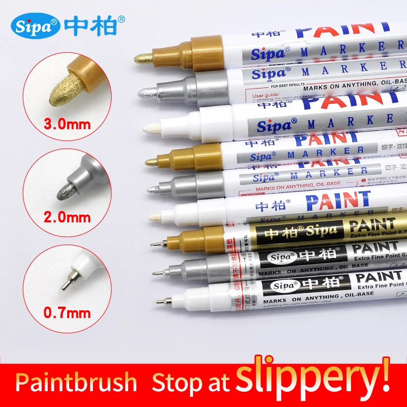 

12Pcs Colorful Waterproof Car Tyre Tire Tread CD Paint Marker Pen Metal Permanent Paint Marker Pen Graffti Oily Marker Pen SP110