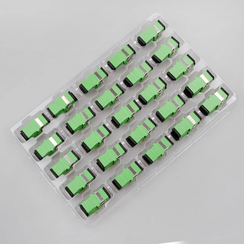 50PCS/bag SC to APC Simplex mode Fiber optic Adapter Without ears Optical fiber coupler flange FC connector | Мобильные телефоны и