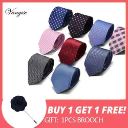 Роскошные 7 см для мужчин различные принт галстуки для мужчин's тонкие галстуки шелк жаккард узкий галстук свадебные галстуки бесплатный
