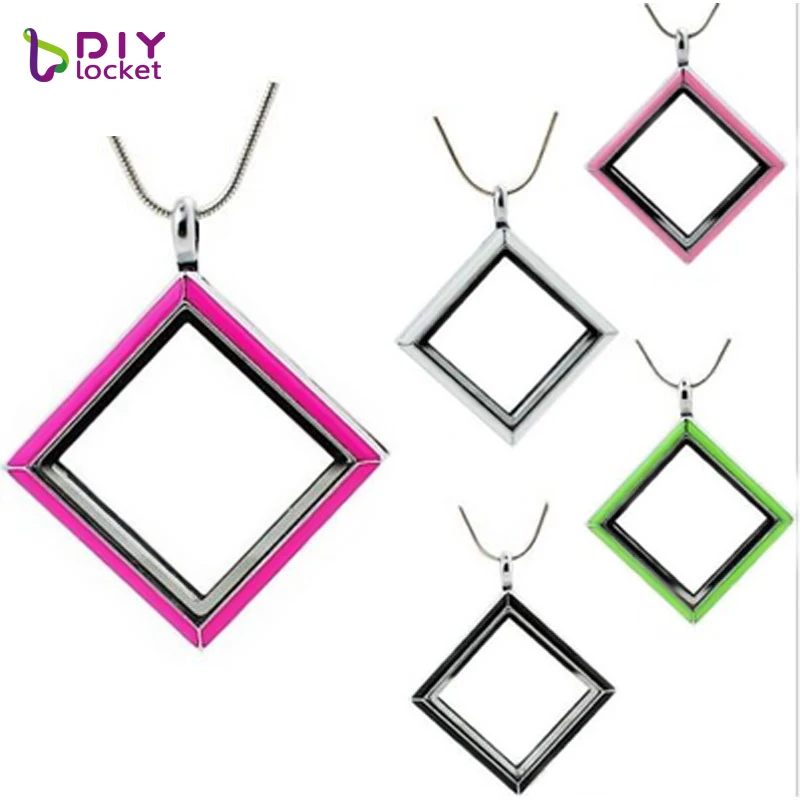 Diylocket Новинка 1 шт. Магнитный стеклянный плавающий медальон ожерелье 5 цветов