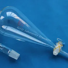 500 мл грушевидная делительная Воронка с прямая законцовка для капельного, 24/29 соединение, стеклянная стоппетка(лабораторное стекло