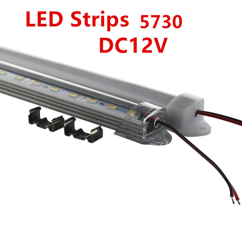 30 шт.* 30 см, с фабрики 30 см DC12V 21SMD 5730 светодиодный жесткий Светодиодные ленты бар свет с U алюминиевый корпус+ pc чехол