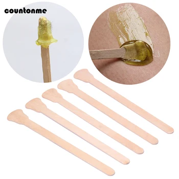 

10PCS Wooden Wax Waxing Spatula Body Hair Removal Sticks Disposable Tongue Depressor Sticks For Removal Cream Face Mask