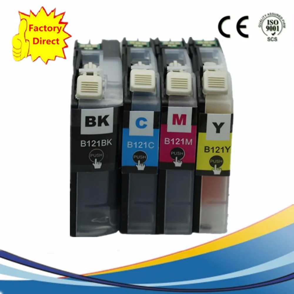 

4 x LC121BK LC121 LC121XL Ink Cartridges For Brother MFC-J650DW MFC-J870DW MFC-J245 DCPJ552DW DCPJ752DW DCPJ132W Inkjet Printer