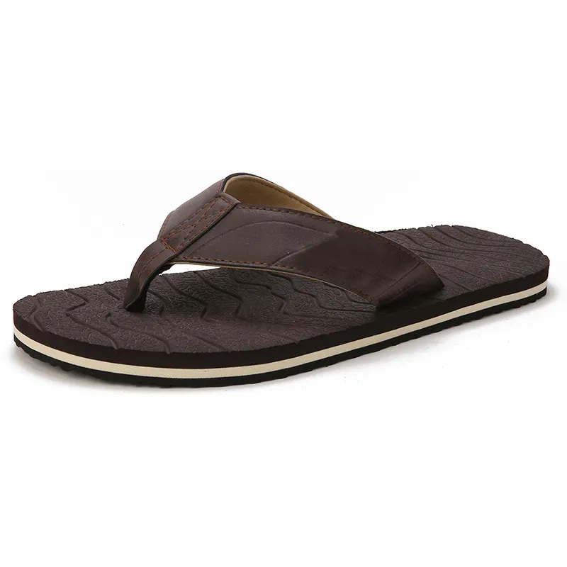 

2019 Men Flip Flops High Quality Beach Sandals Non-slip Male Slippers New Arrival Summer Slippers Zapatos Hombre Casual Shoes