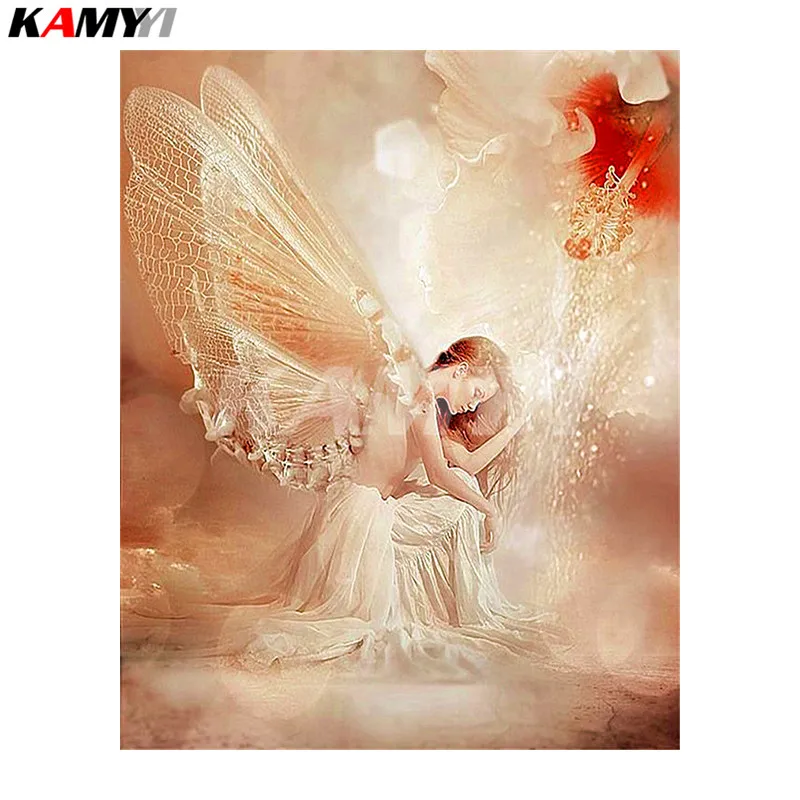 Angel 5D DIY Diamond painting Cross stitch Full Square Diamond embroidery full Round Diamond mosaic Home decor (2)_