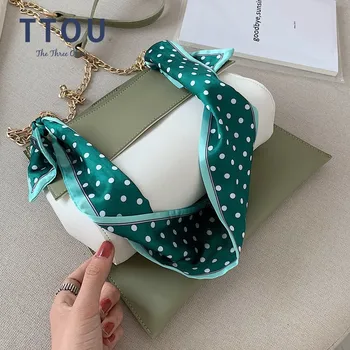 

TTOU Casual Women Shoulder Bag Quality Leather Patchwork Handbag Chic Ribbons Handle High Capacity Crossbody Messenger Bags