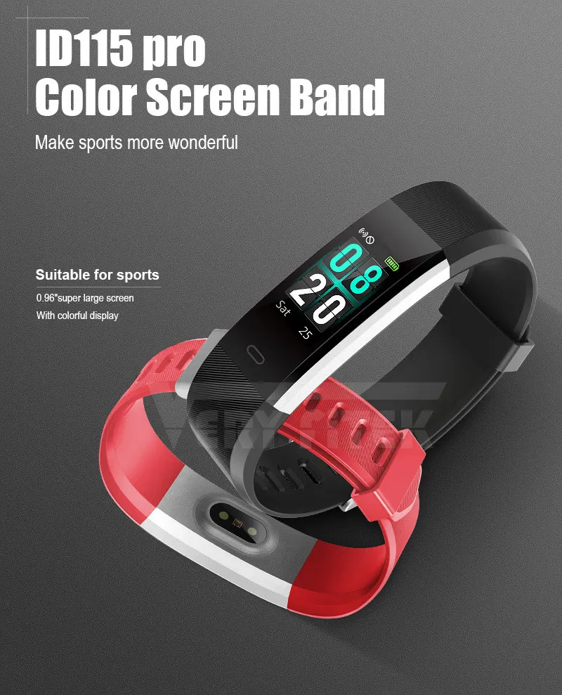 ID115 Pro Цвет Экран Smart Band Йога монитор сердечного ритма браслет IP68 Фитнес для ios/Android