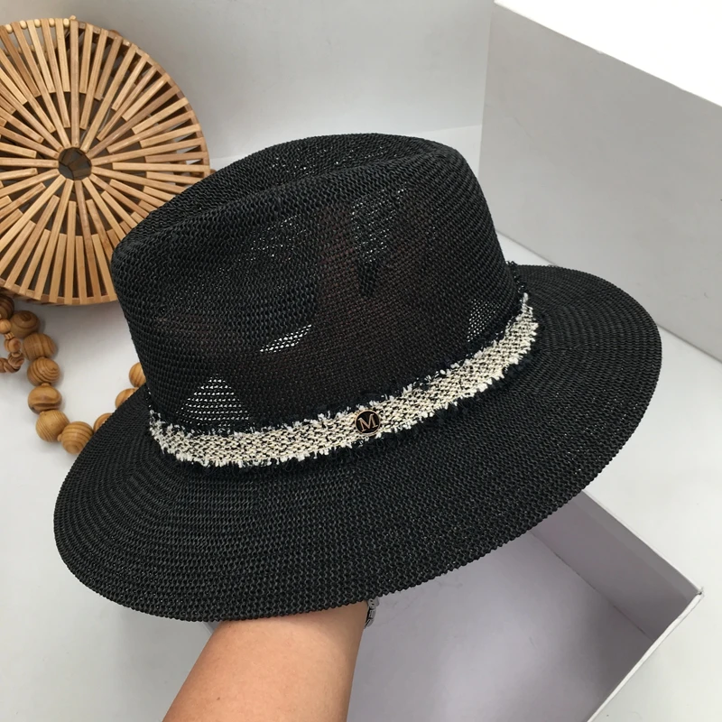Летняя Черная открытая дышащая шляпа с цветочным принтом joker han edition, пляжная шляпа для отдыха на море