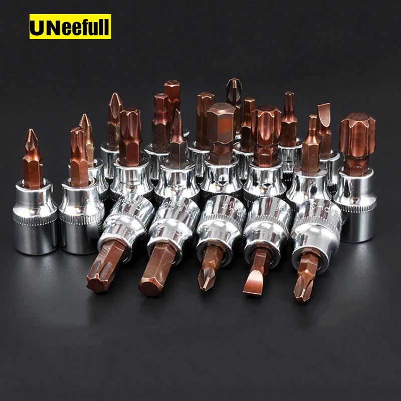 UNeefull 3/8"Torx Bit Socket Screwdriver Set,Phillips Screwdriver