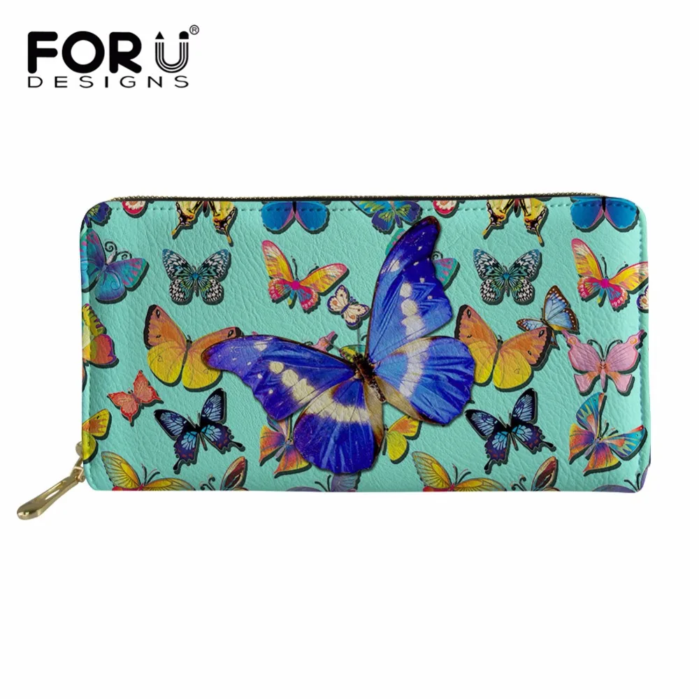 

FORUDESIGNS Women Wallets PU Leather Women Purse Men High Quality Geometry 3D Printing Male Wallet Female Clutch Large Capacity