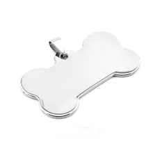 6 цветов нержавеющая сталь кости форма ID собаки бирки ожерелье военная армия ID кулон ювелирные изделия оптом Прямая поставка