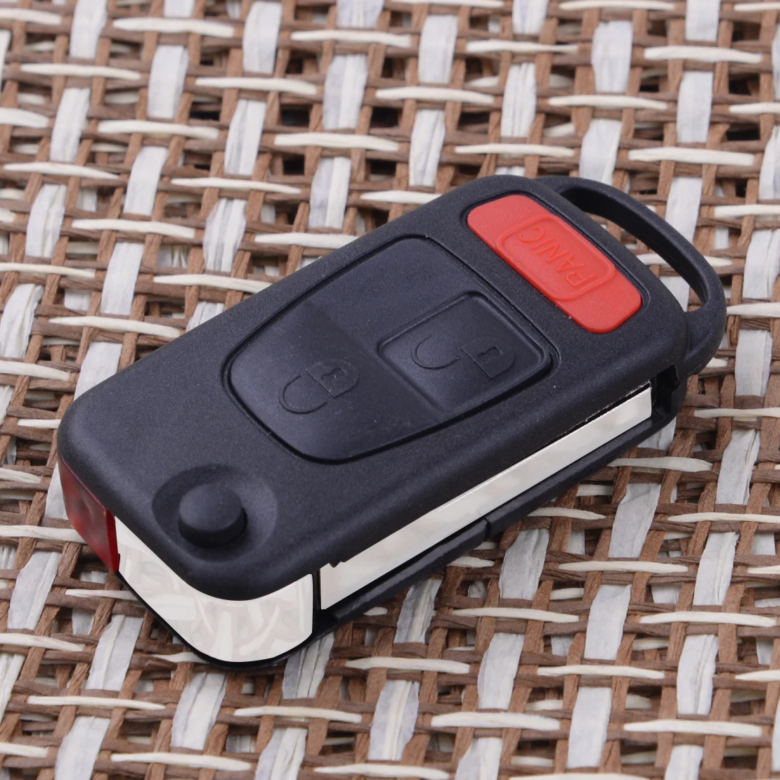 

DWCX 3 Buttons Black Slim Uncut Blade Blank Remote Key Fob Case Shell Cover Fit for Chrysler Crossfire 2004 2005 2006 2007 2008
