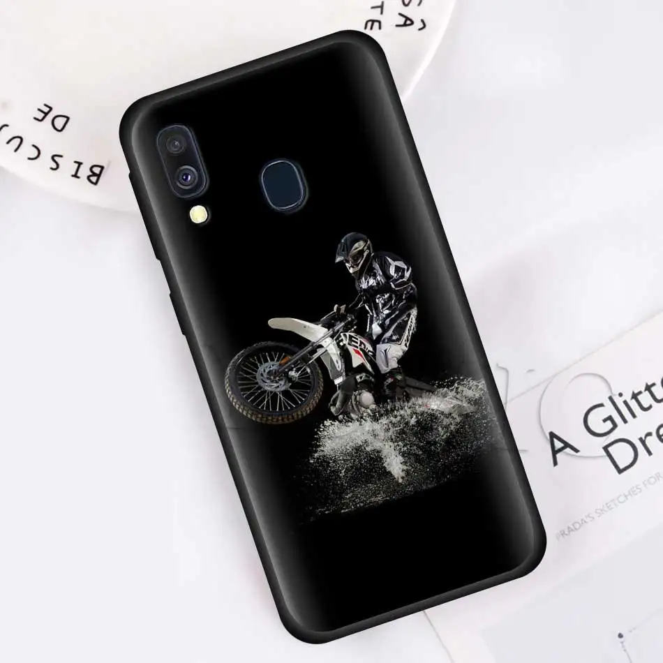 Moto крест moto rcycle Спорт на открытом воздухе силиконовый мягкий чехол для samsung Galaxy A50 A40 A70 A30 A20 A80 A6 A7 A8 плюс A9 черный чехол Чехол