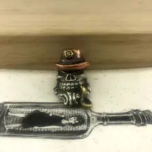 EDC нож бусины медь котелок Pied пиратский череп бусы на шнурок Паракорд нож инструмент кулон#56