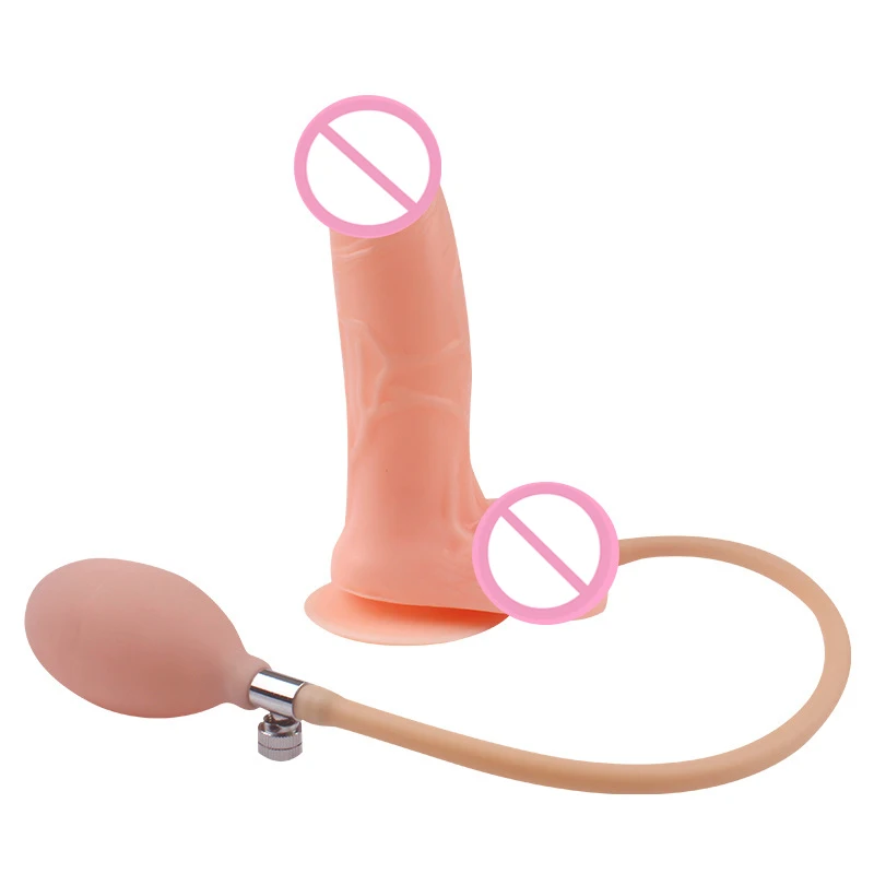 Super Realistic Big Inflatable Dildo With Suction Cup Vaginal Dilatation Huge Anal Dildo Fake Penis Sex Products For Women