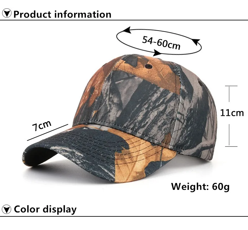 Охотничья камуфляжная кепка регулируемая бейсбольная кепка тактическая уличная рыболовная камуфляжная кепка AL01