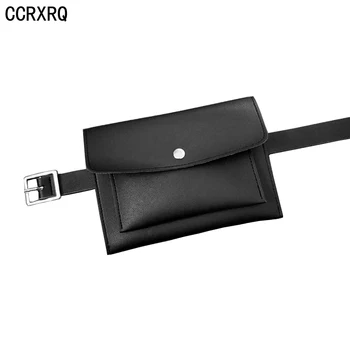 

CCRXRQ Waist Bags For Women 2019 Fashion Fanny Pack Handy Mini Belt Bags Female Vintage PU Leather Simple Casual Phone Pouch Bag
