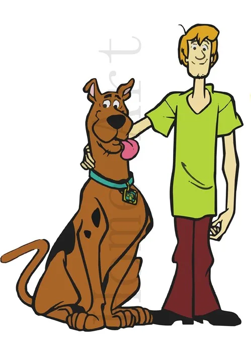 Scooby doo плакат ясное изображение наклейки на стену украшение дома высокое качество печать белая бумага с покрытием домашний арт бренд - Цвет: Черный