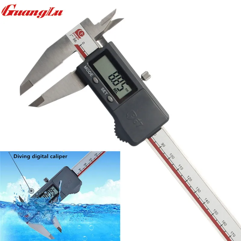 Buy GUANGLU Waterproof Digital Caliper 0 200mm/0.01