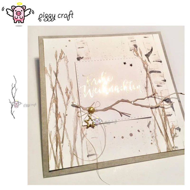 

Piggy Craft metal cutting dies cut die mold Branch strip decoration Scrapbook paper craft album card punch knife art cutter die